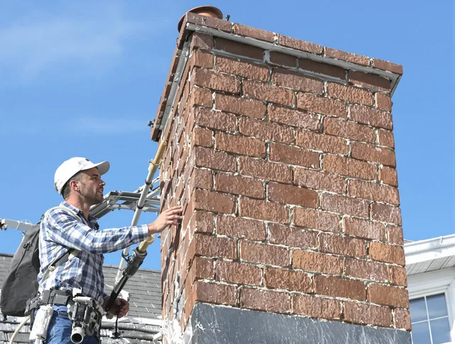 Brickwork for a chimney rebuild by Barberton Chimney Sweep in Barberton, OH