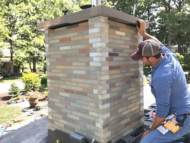 Barberton Chimney Sweep completing a modern chimney remodel in Barberton, OH