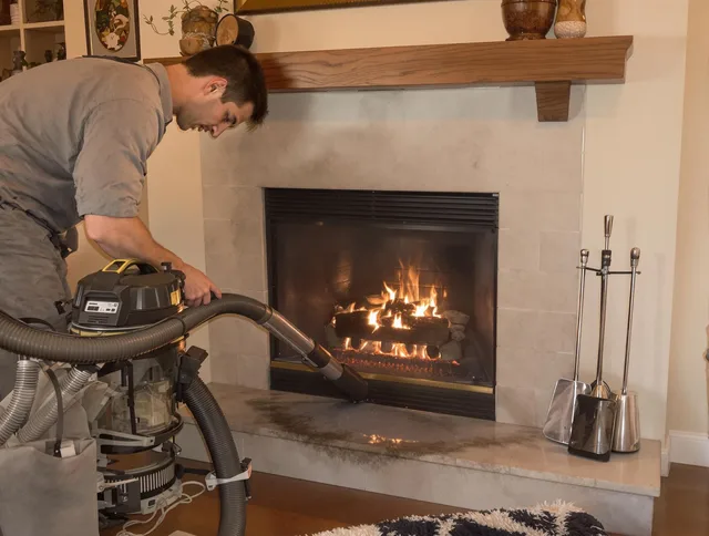 Routine fireplace upkeep by Barberton Chimney Sweep in Barberton, OH