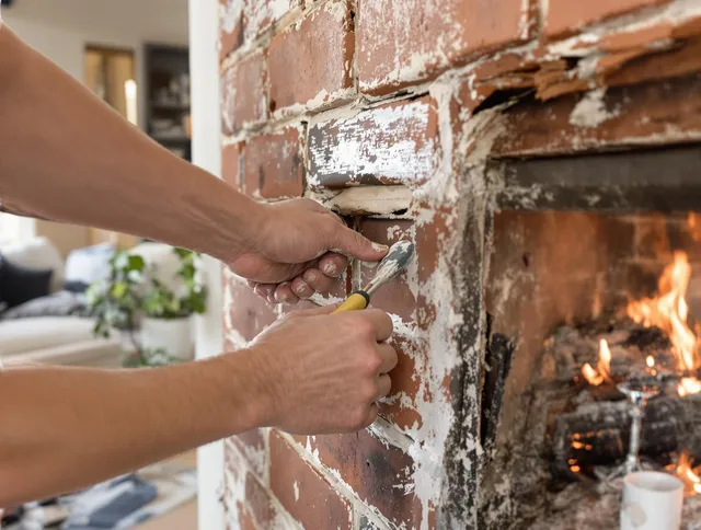 Routine fireplace repair by Barberton Chimney Sweep in Barberton, OH