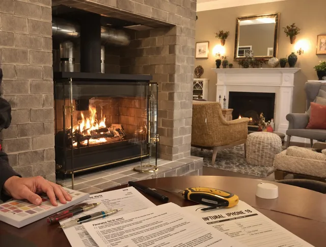 Barberton Chimney Sweep verifying fireplace safety measures in Barberton, OH