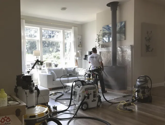 Soot removal service by Barberton Chimney Sweep for a fireplace in Barberton, OH